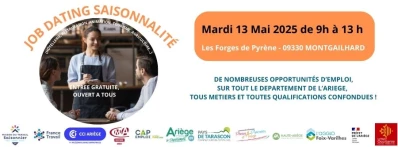 JOB DATING EMPLOI SAISONNALITE  LE 13 MAI 2025 de 9h00 à 13h00